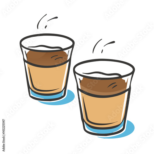 double shot of espresso icon, double shot of espresso vector illustration-simple illustration of double shot of espresso, perfect for double shot of espresso logos and icons