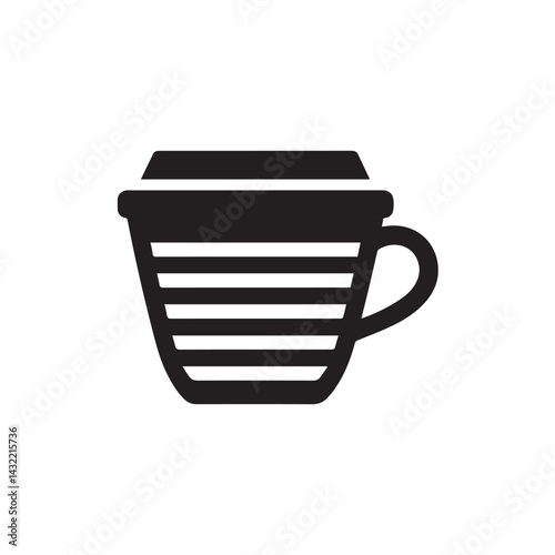Coffee cup icon with a white background
