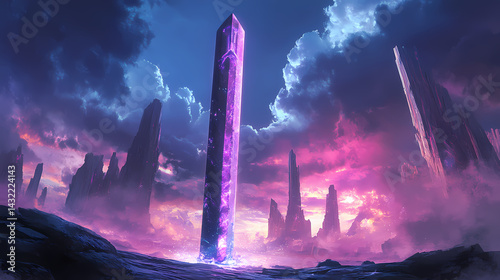 Futuristic plasma dagger designed for stealth and deadly precision. Plasma Obelisk. Illustration