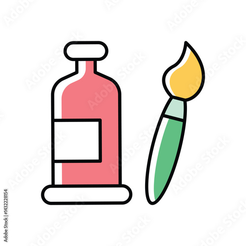 Acrylic Paint Icon vector stock illustration