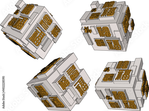sketch vector illustration design statue pot ornamental plant classic vintage ethnic traditional chinese  