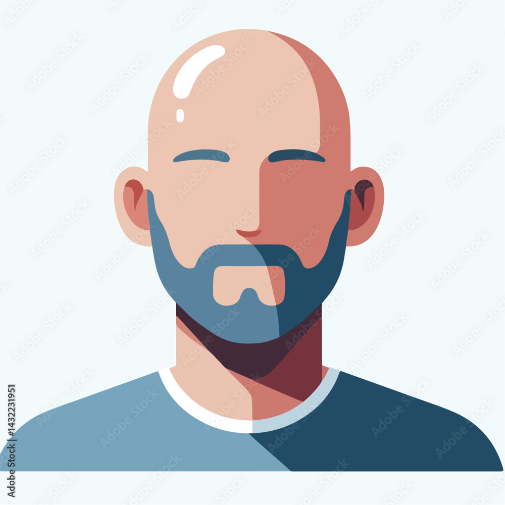 Fototapeta premium bald adult man vector image