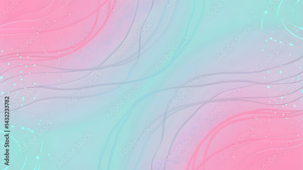Soft pastel art with fluid shapes and
