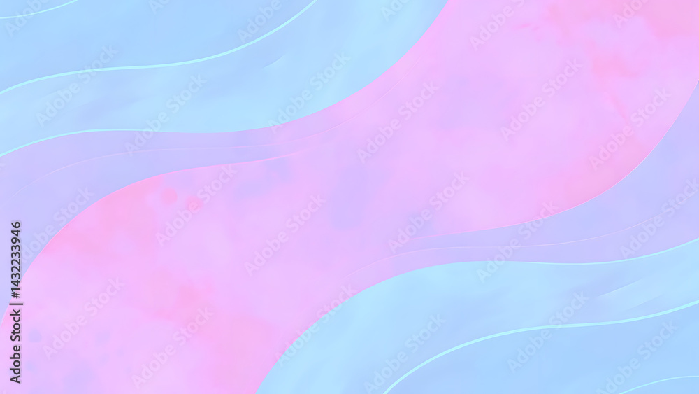 Soft pastel art with fluid shapes and