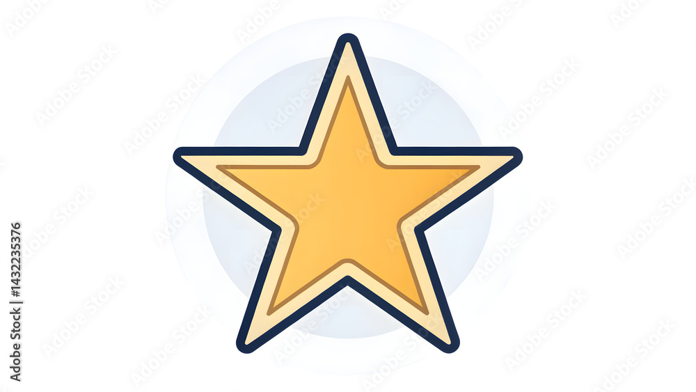 Obraz premium Star vector favorite rating flat vector symb