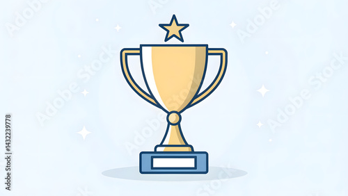 Obraz na płótnie Trophy cup vector achievement reward symbol w salonie