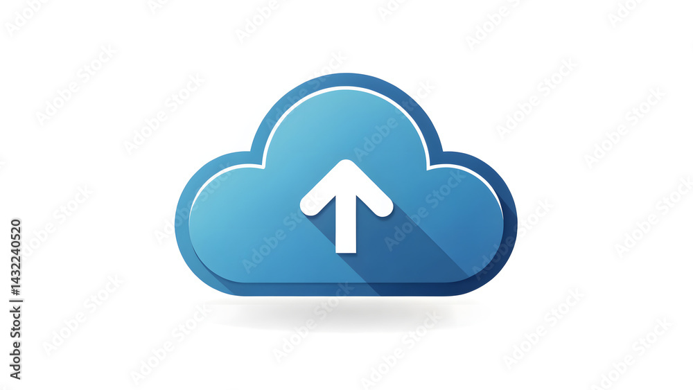Upload cloud vector flat transfer file symbo Upload cloud vector flat transfer file symbo