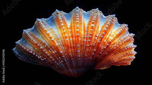A pecten sea shell isolated