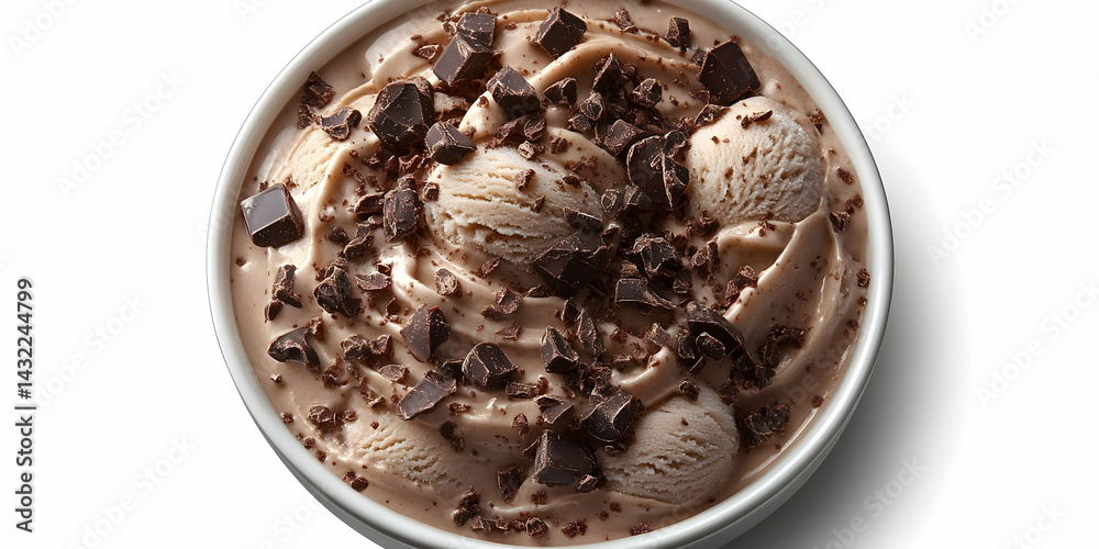 Chocolate Ice Cream with Chocolate Chips Photo Chocolate Ice Cream with Chocolate Chips Photo