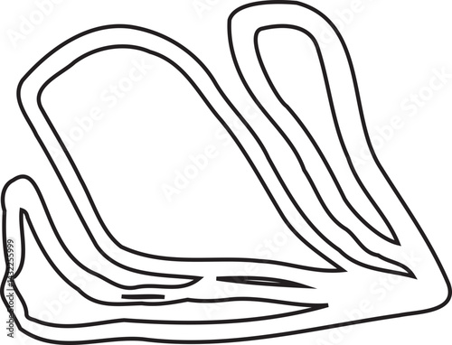 Abstract Leaf Minimalist Line Art Hand Drawn