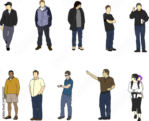 vector sketch illustration silhouette design of various human activities with their work as a complement to the image  