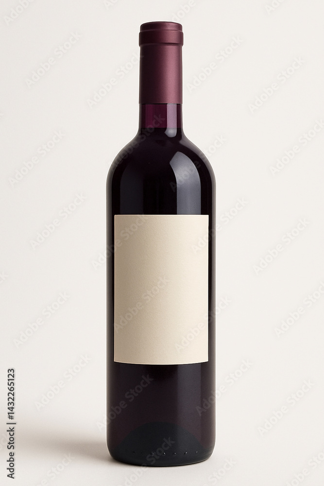 Elegant red wine bottle for isolated Elegant red wine bottle for isolated