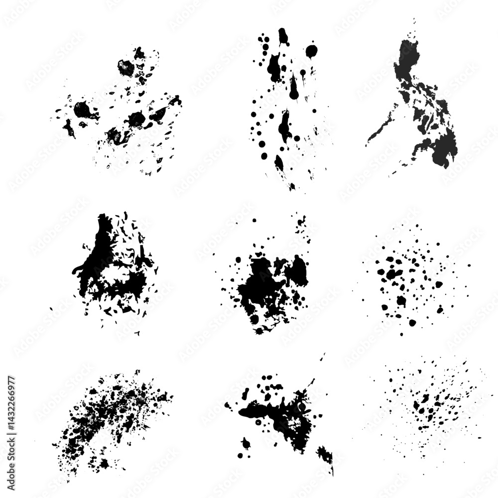 Obraz premium black ink splat