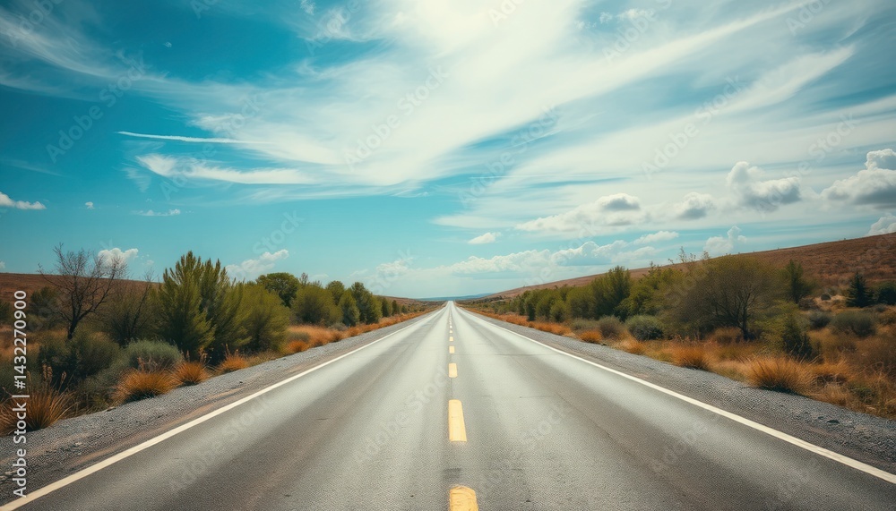 Open road under a clear sky Open road under a clear sky