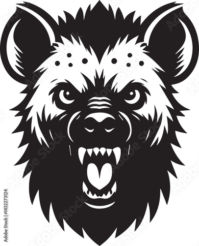 hyena head vector, hyena head logo silhouette vector