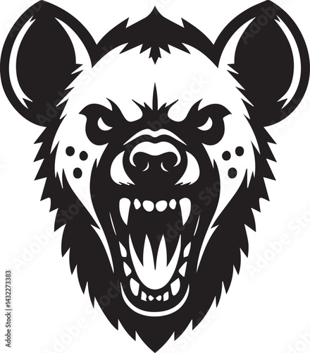 hyena head vector, hyena head logo silhouette vector