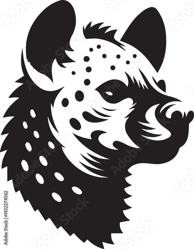 hyena head vector, hyena head logo silhouette vector
