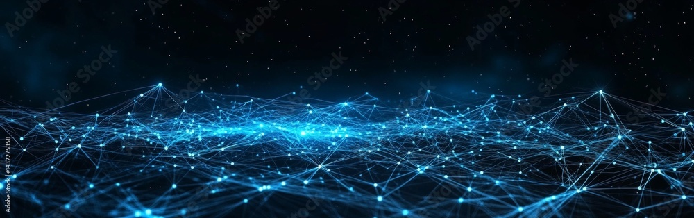 Blue Abstract Digital Technology Network Connections Blue Abstract Digital Technology Network Connections