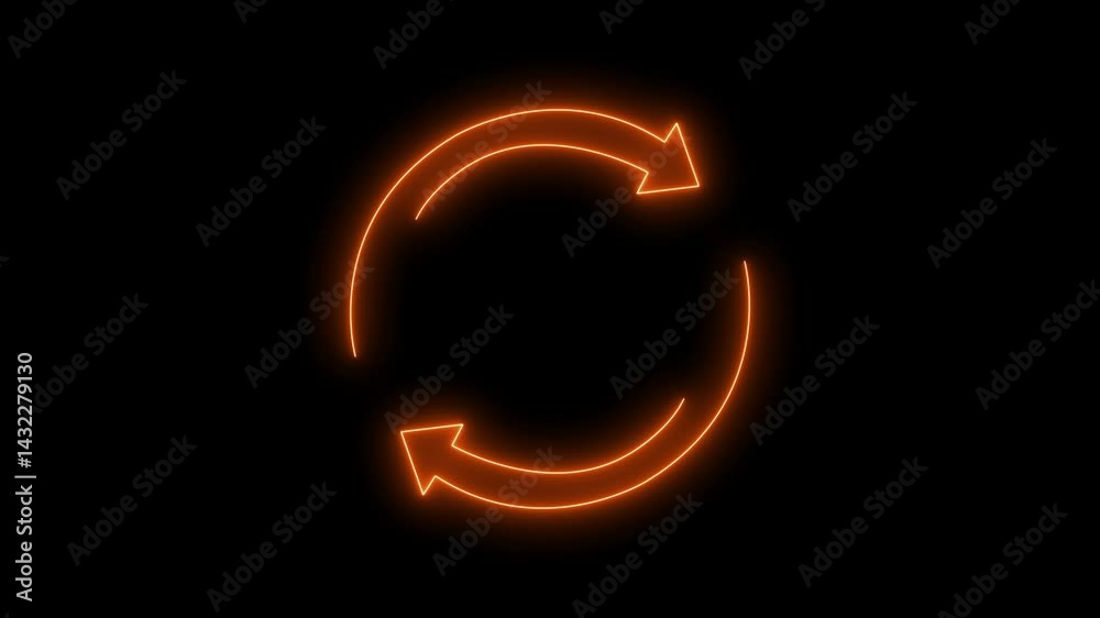 circle arrow icon refresh and reload animated.Loading icon.Circle arrow refresh icon rotation animation Motion graphic design