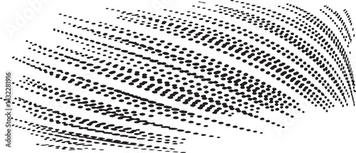 Monochrome texture composed of irregular graphic elements. Distressed uneven grunge background. Abstract vector illustration. Overlay for interesting effect and depth. Isolated on white background.