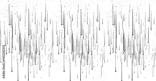 Monochrome texture composed of irregular graphic elements. Distressed uneven grunge background. Abstract vector illustration. Overlay for interesting effect and depth. Isolated on white background.