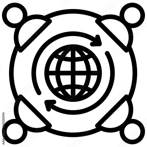 Cultural Integration Outline Icon