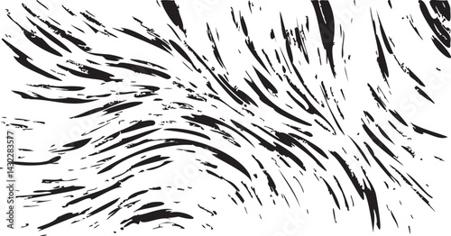 Vector brush sroke texture. Distressed uneven grunge background. Abstract distressed vector illustration. Overlay over any design to create interesting effect and depth. Black isolated on white. EPS10