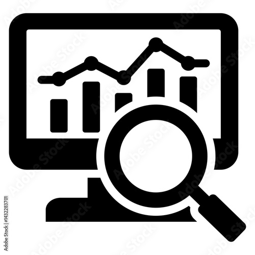 Performance Tracking Solid Black Icon