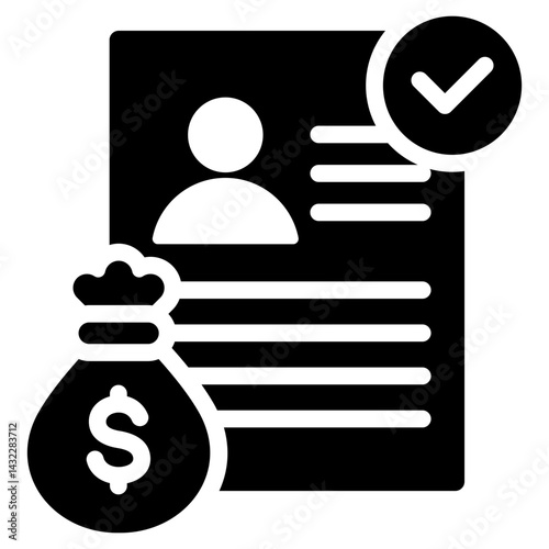 Shareholder Approval Solid Black Icon