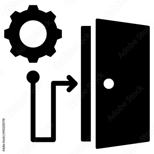 Exit Strategy Solid Black Icon