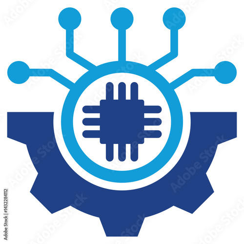Technology Integration Dual Tone Icon