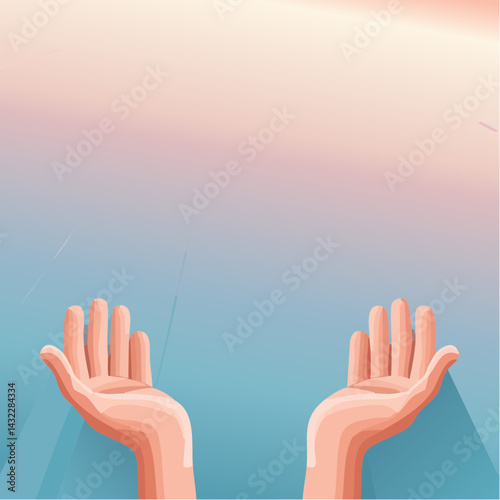 Outstretched Hands Reaching toward the sky
