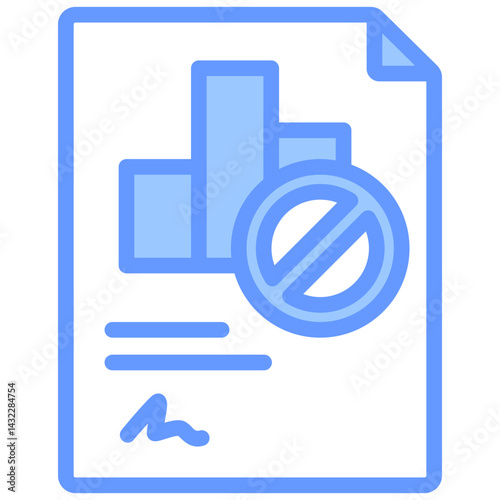 Non-Compete Agreement Lineal Blue Icon