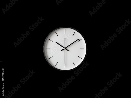 Wallpaper Mural clock on black background Torontodigital.ca