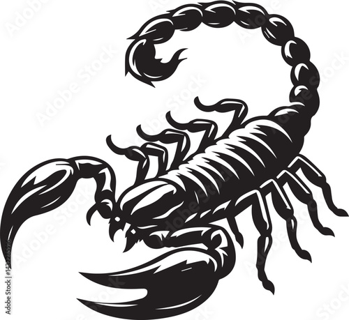 scorpion tattoo vector, scorpion logo silhouette vector