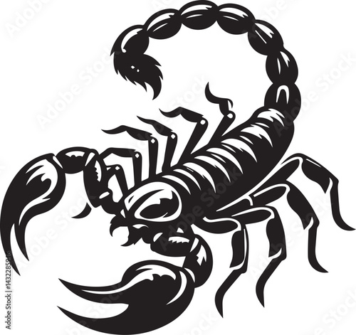 scorpion tattoo vector, scorpion logo silhouette vector