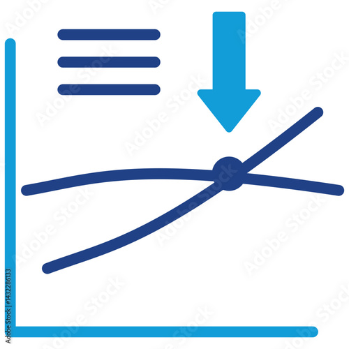 Break Even Analysis Dual Tone Icon