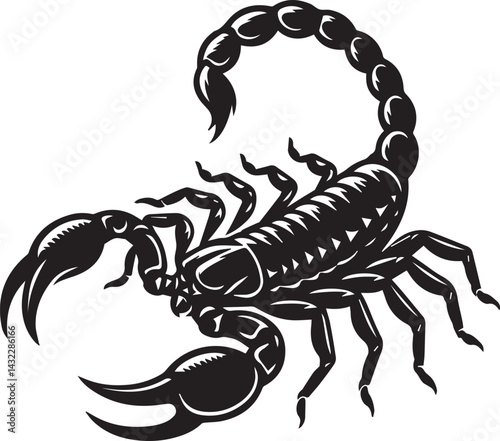 scorpion tattoo vector, scorpion logo silhouette vector