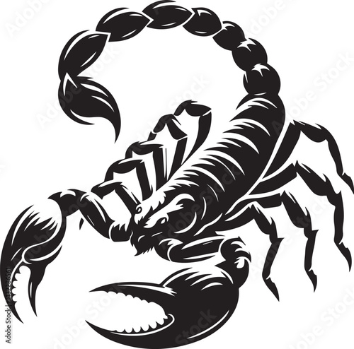 scorpion tattoo vector, scorpion logo silhouette vector