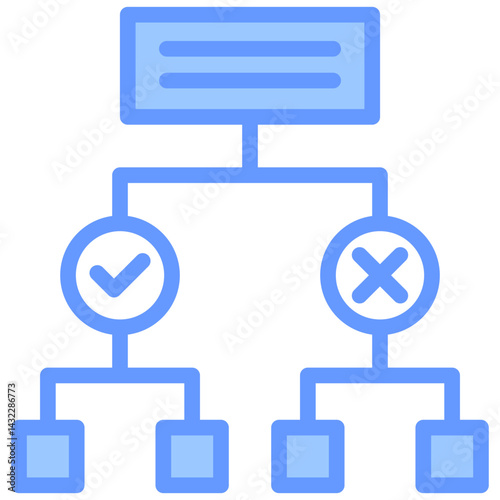 Decision Tree Analysis  Lineal Blue Icon
