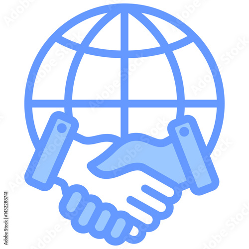Distributor Agreement Lineal Blue Icon