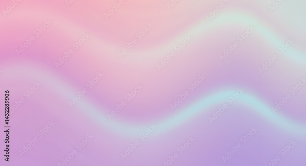 Abstract pastel gradient background with soft waves and blurred light effects for modern design use