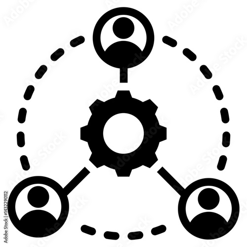 Stakeholder Management Solid Black Icon