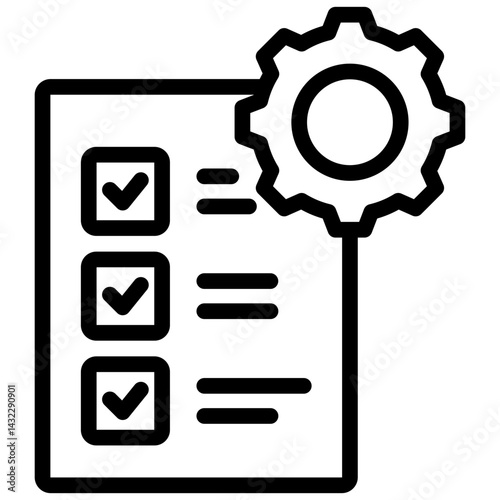 Project Management Outline Icon
