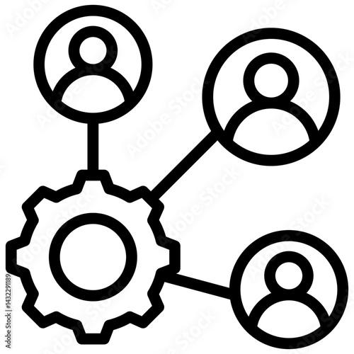 Delegation Technique Outline Icon