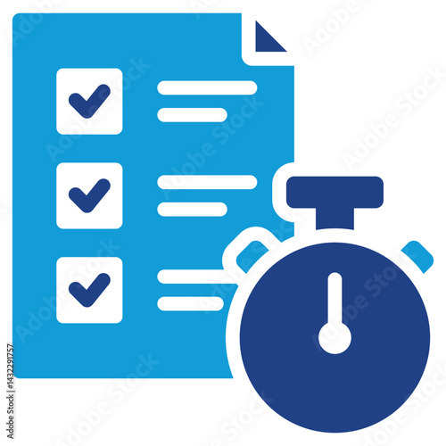 Time Tracking Dual Tone Icon