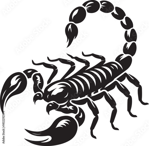 scorpion tattoo vector, scorpion logo silhouette vector