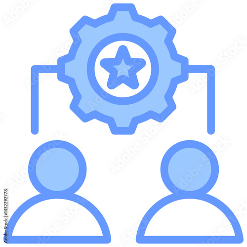 Interpersonal Skill  Lineal Blue Icon