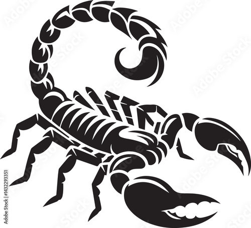 scorpion tattoo vector, scorpion logo silhouette vector