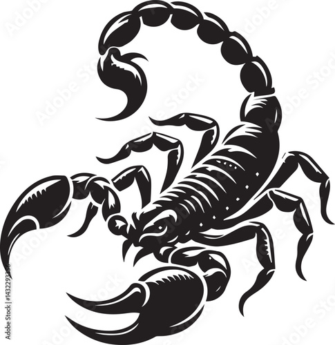 scorpion tattoo vector, scorpion logo silhouette vector